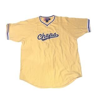 Mens Chaps Ralph Lauren Yellow V-Neck Shirt Size Large S